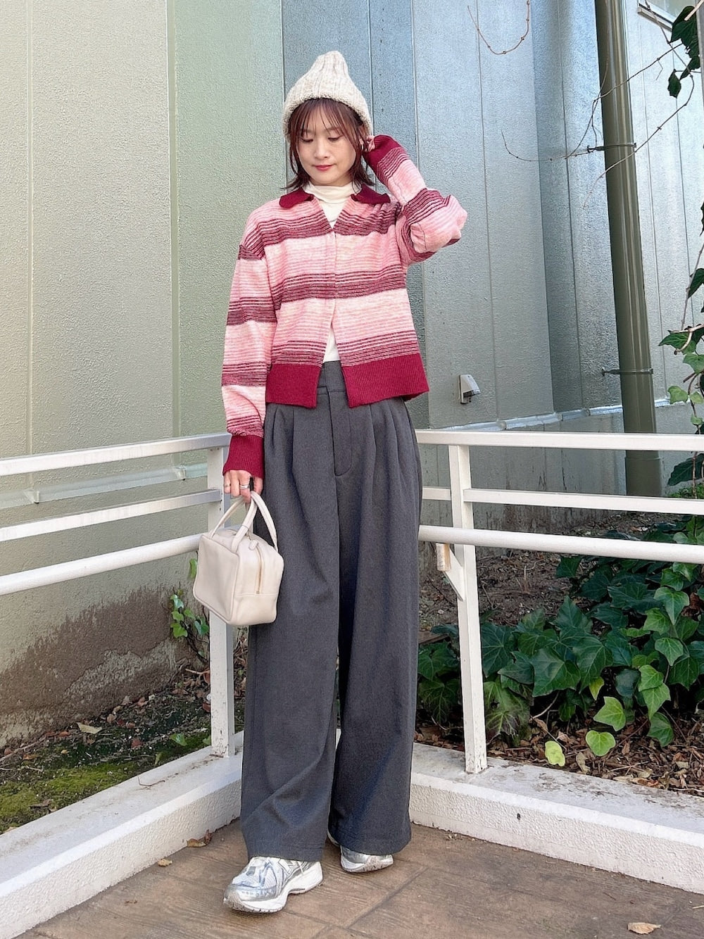 KBF 漸層條紋 cardigan