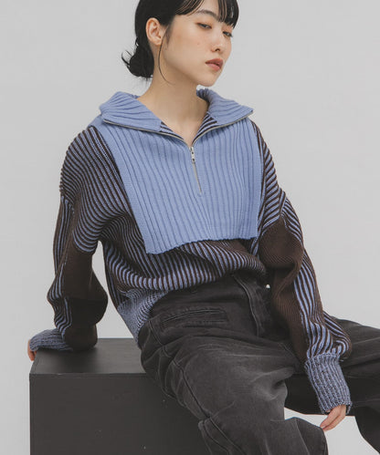 「每年大熱」KBF半拉鍊拼色Knit