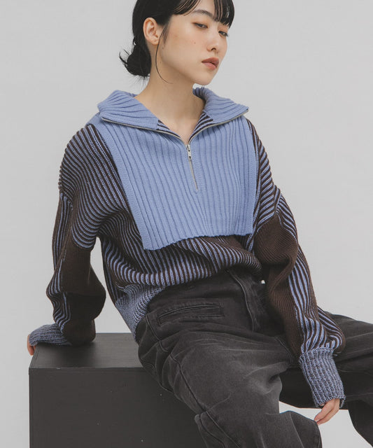 「每年大熱」KBF半拉鍊拼色Knit