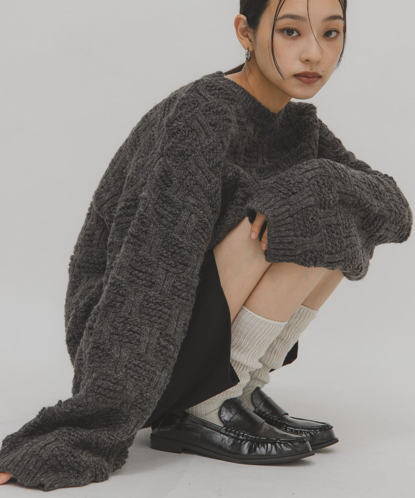 KBF grid pattern knit