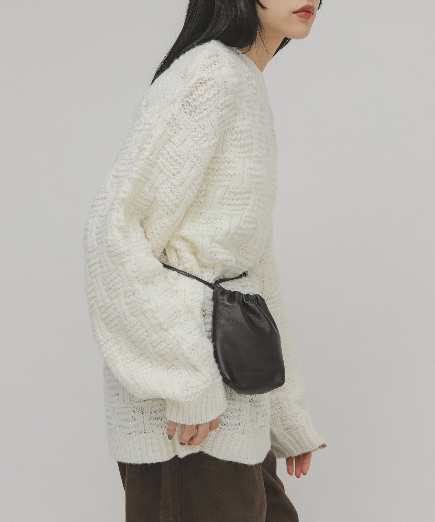 KBF grid pattern knit