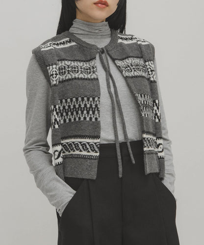 KBF 圖騰綁帶背心