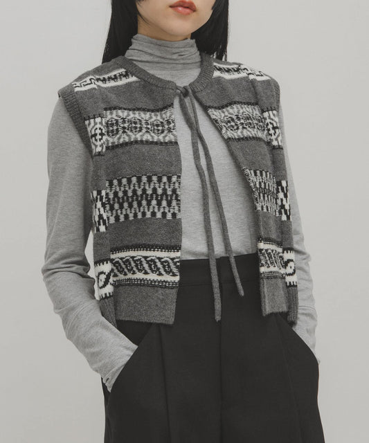 KBF 圖騰綁帶背心