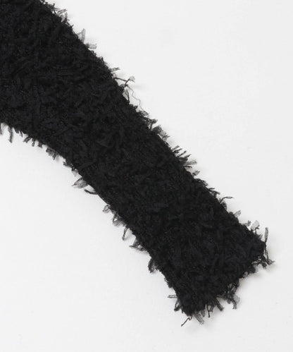 KBF tulle fringe cardigan