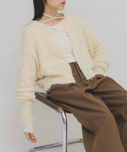 KBF tulle fringe cardigan