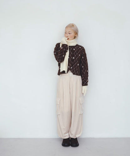 KBF 星星菱格短Cardigan