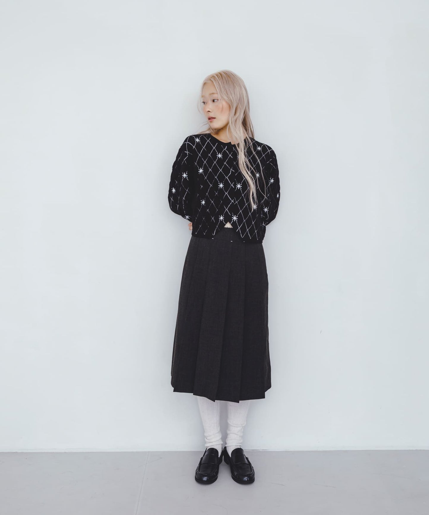 KBF 星星菱格短Cardigan