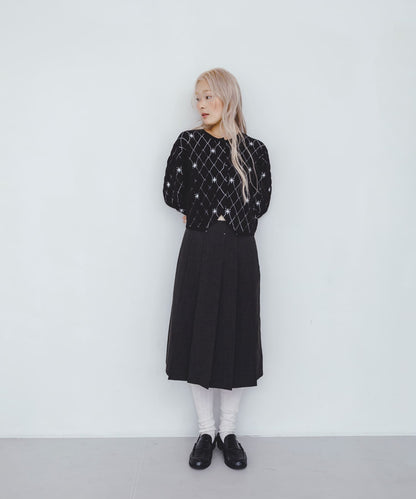 KBF 星星菱格短Cardigan