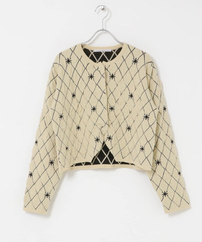 KBF 星星菱格短Cardigan