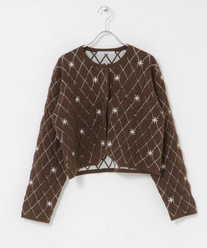 KBF 星星菱格短Cardigan