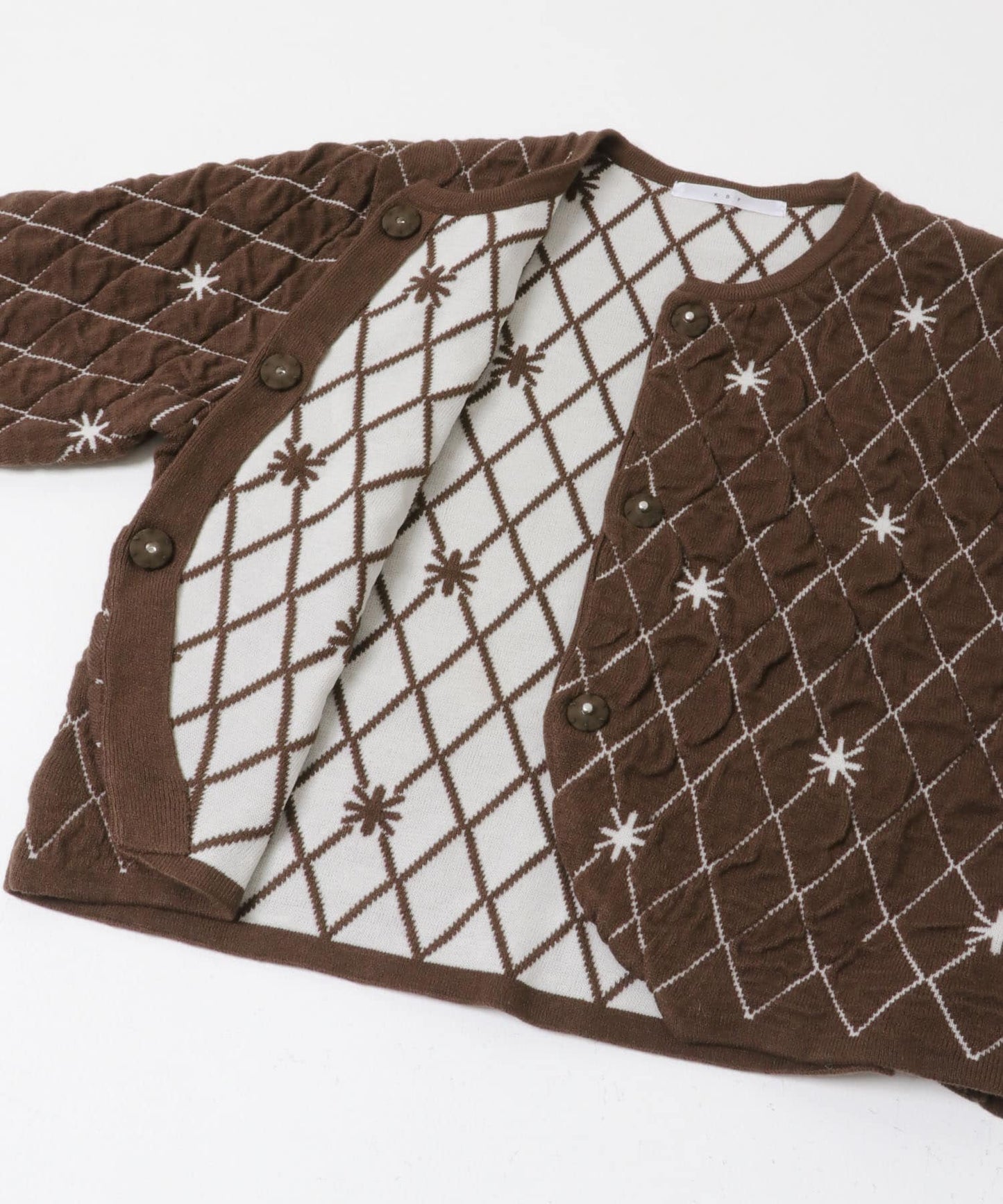 KBF 星星菱格短Cardigan