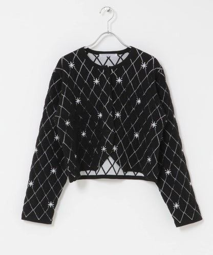 KBF 星星菱格短Cardigan