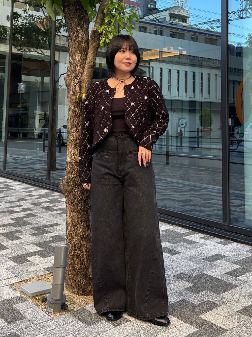 KBF 星星菱格短Cardigan