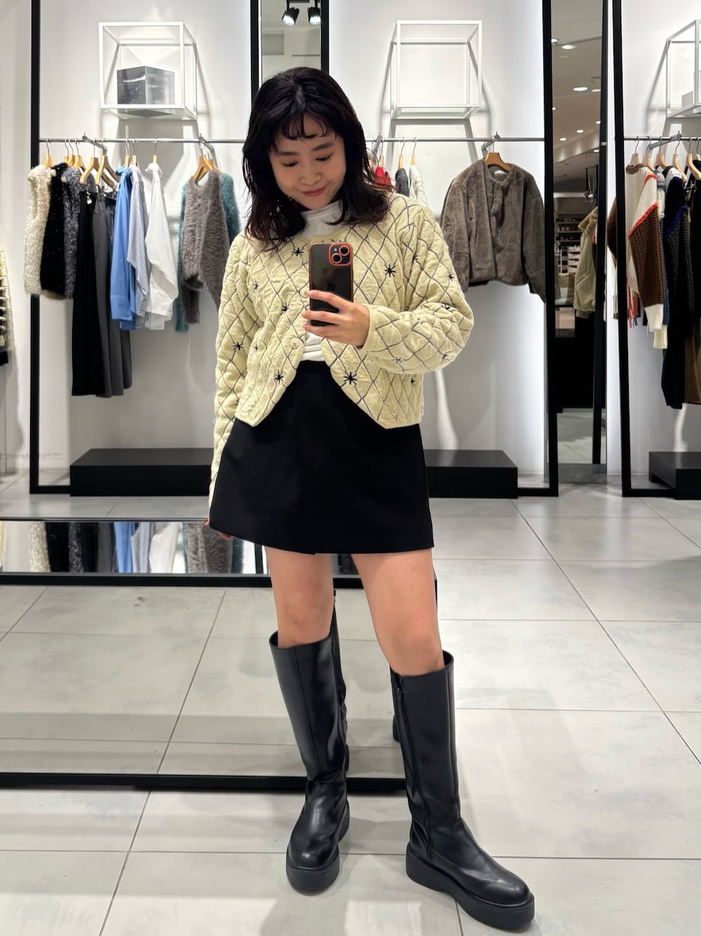 KBF 星星菱格短Cardigan