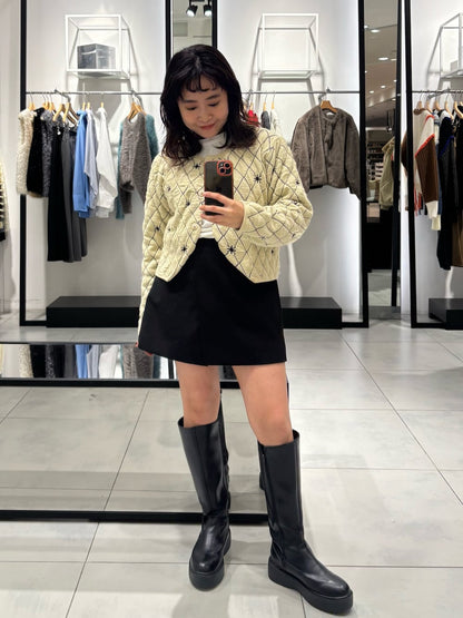 KBF 星星菱格短Cardigan