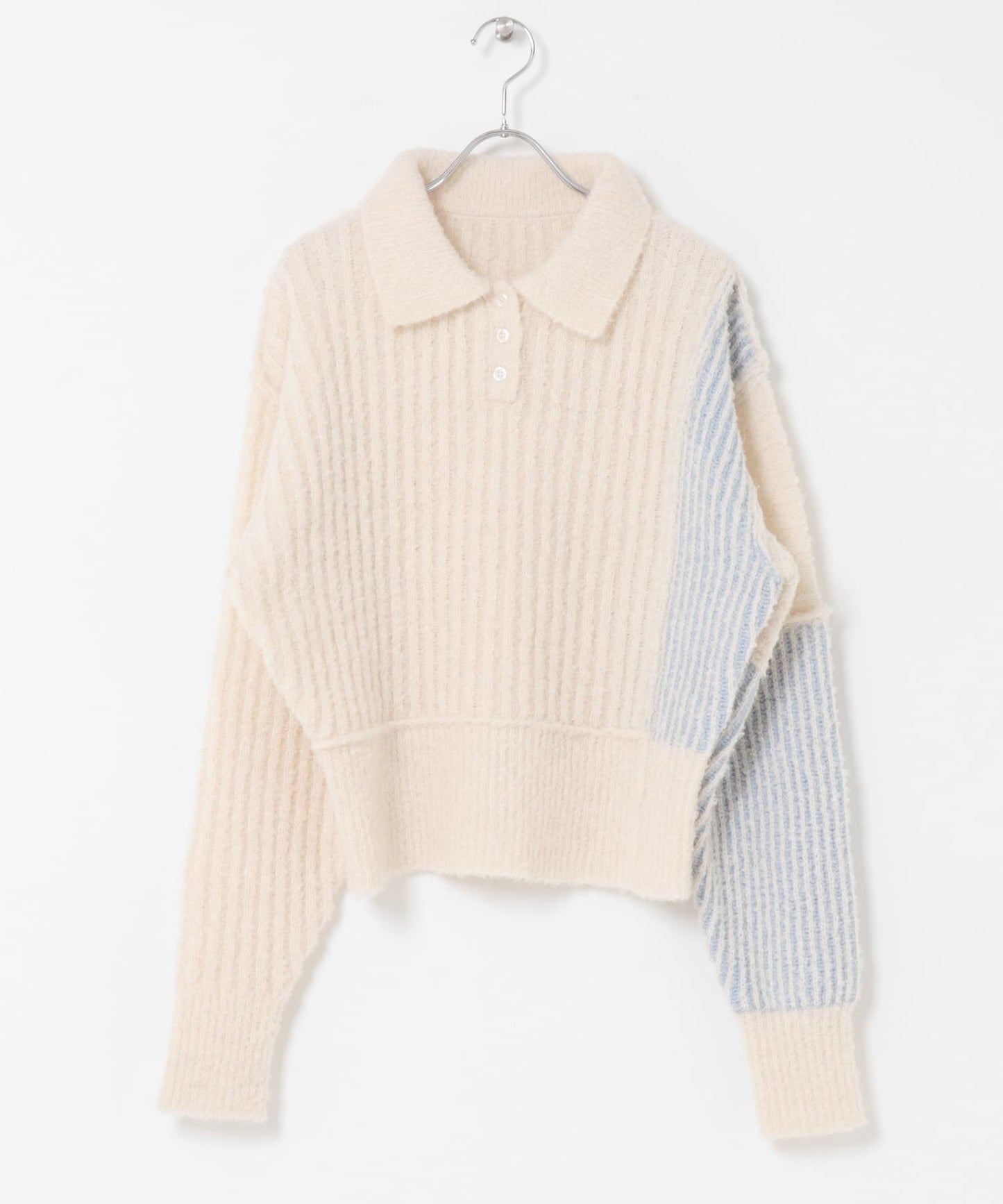 KBF Bicolor design sleeve knit