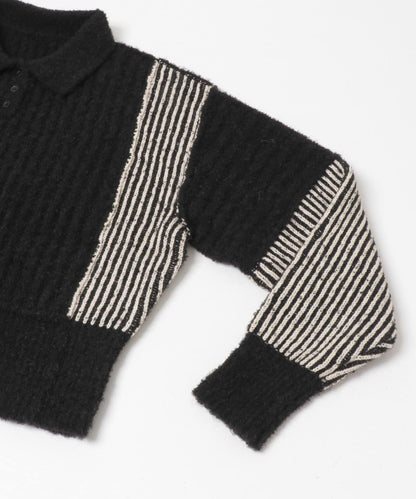 KBF Bicolor design sleeve knit