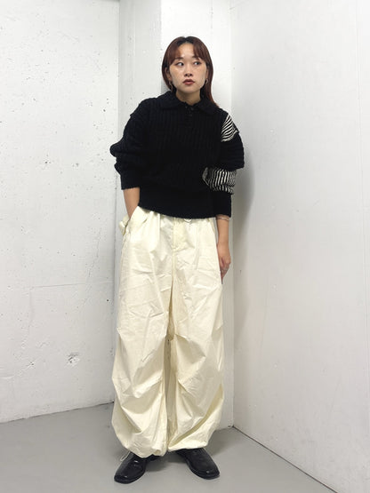 KBF Bicolor design sleeve knit