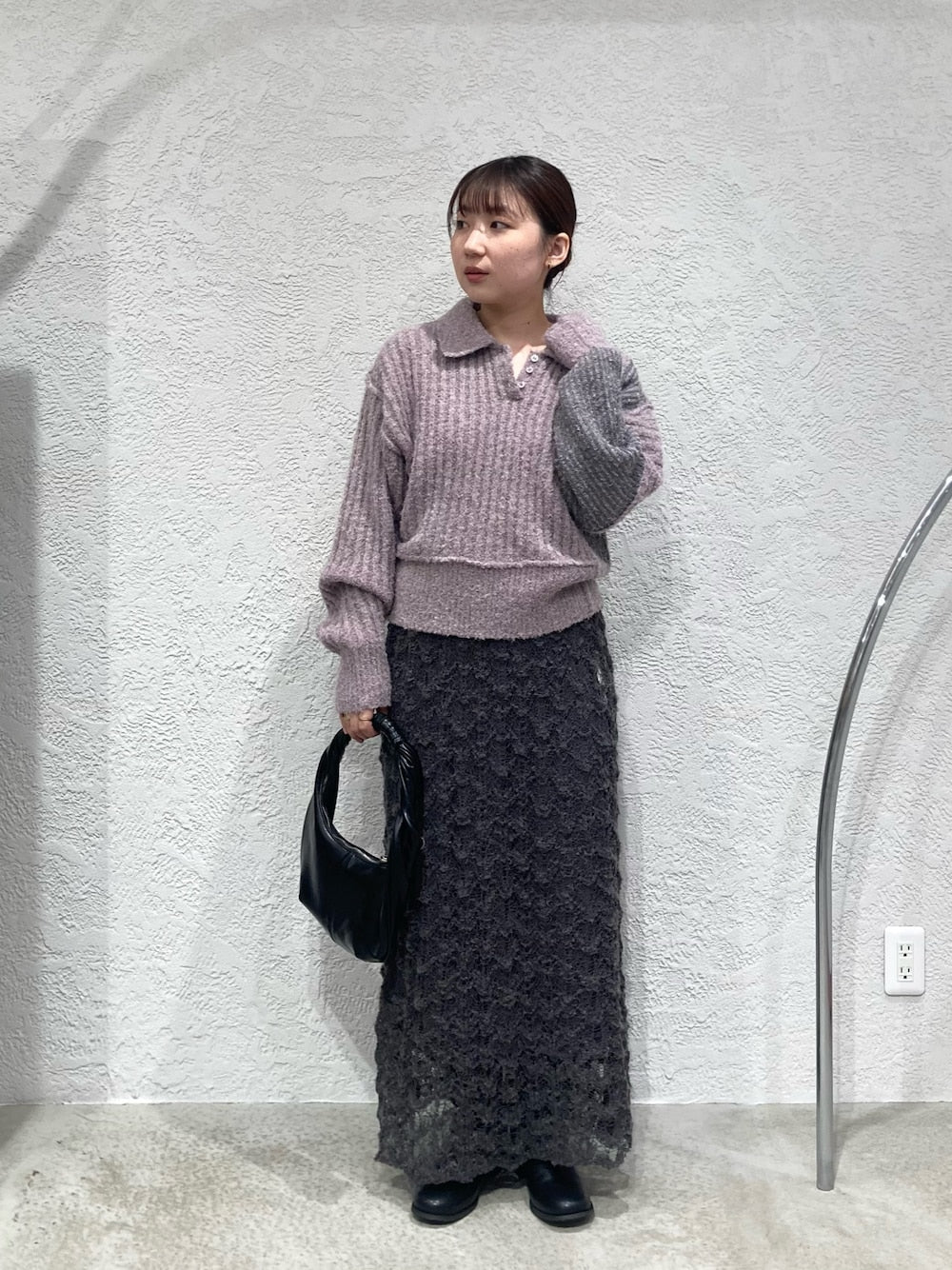 KBF Bicolor design sleeve knit