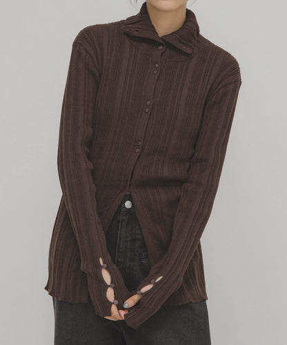 KBF 紐扣隨機羅紋針織衫