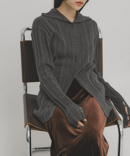 KBF 紐扣隨機羅紋針織衫