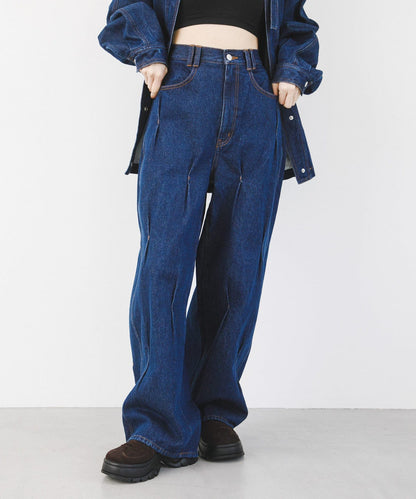 KBF 設計寬牛仔褲