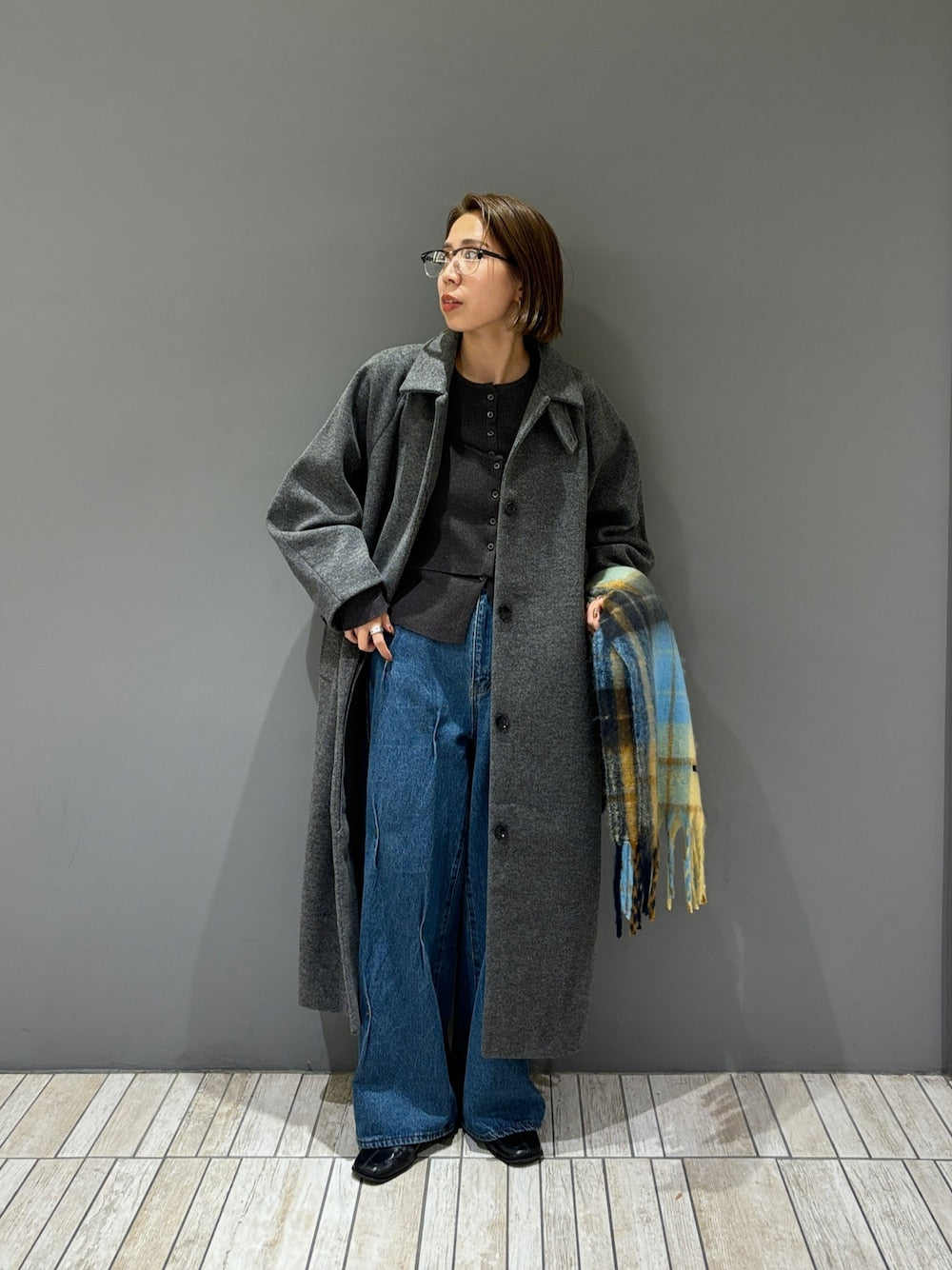 KBF 設計寬牛仔褲