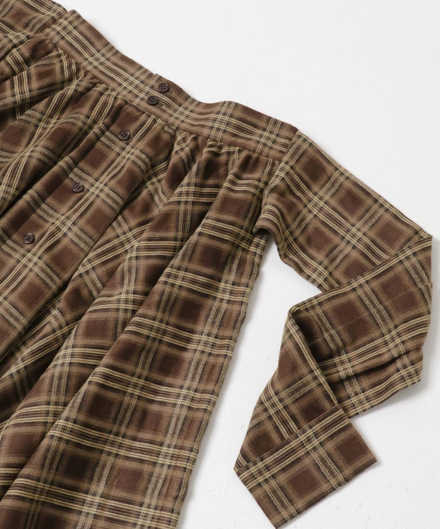 「單着 / Layer」KBF 打結格紋裙