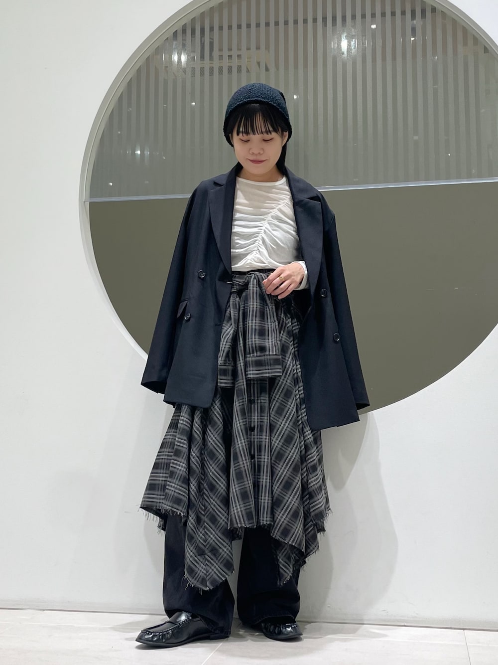 「單着 / Layer」KBF 打結格紋裙