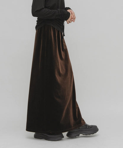 KBF 光澤天鵝絨裙