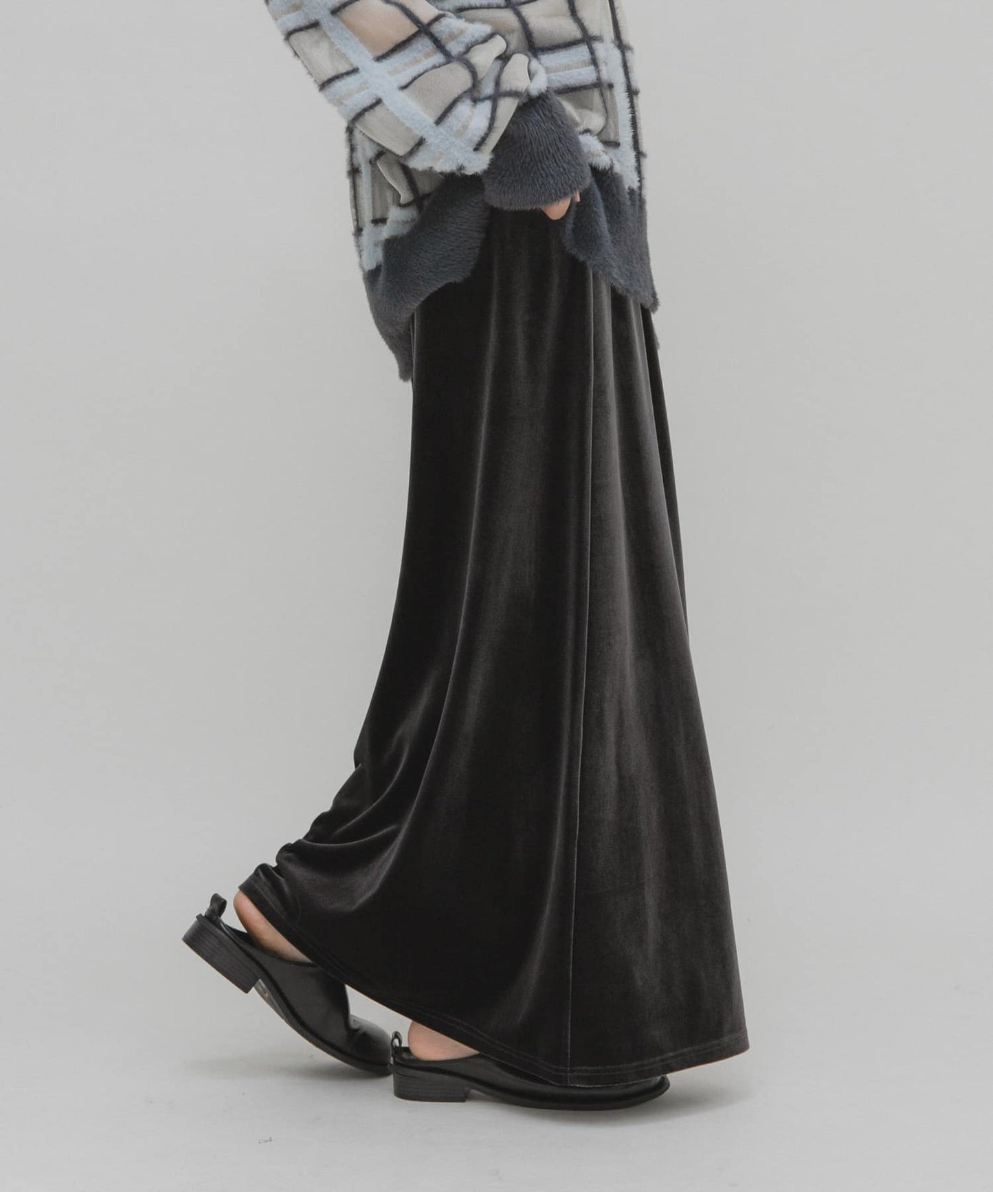 KBF 光澤天鵝絨裙