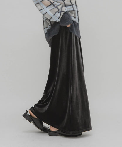 KBF 光澤天鵝絨裙