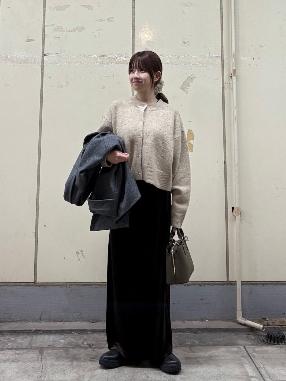 KBF 光澤天鵝絨裙