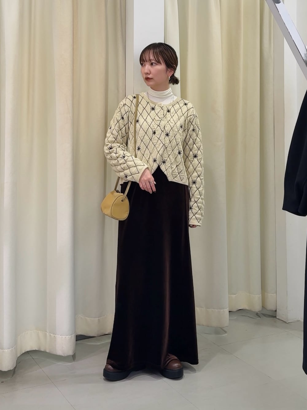 KBF 光澤天鵝絨裙