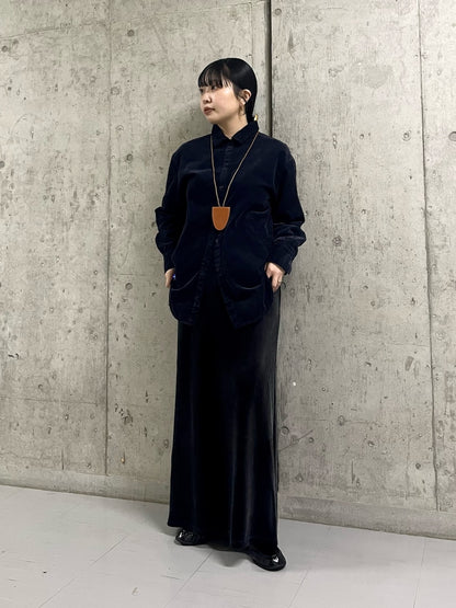 KBF 光澤天鵝絨裙