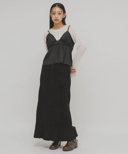 [背心+裙] KBF Majolica pleated dress SET