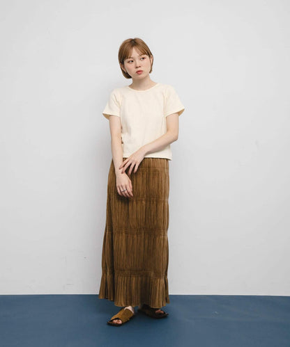 [背心+裙] KBF Majolica pleated dress SET