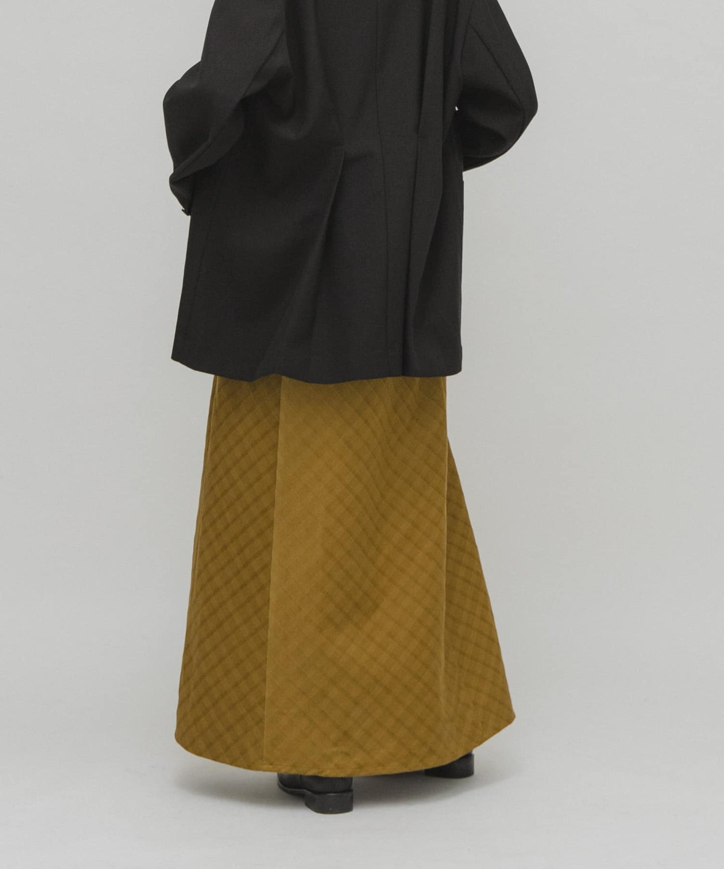 KBF 格紋燈芯絨吊帶連身裙