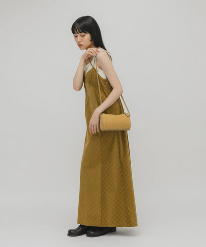 KBF 格紋燈芯絨吊帶連身裙
