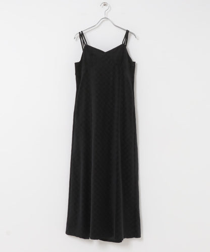 KBF 格紋燈芯絨吊帶連身裙