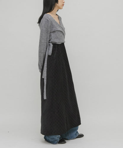 KBF 格紋燈芯絨吊帶連身裙