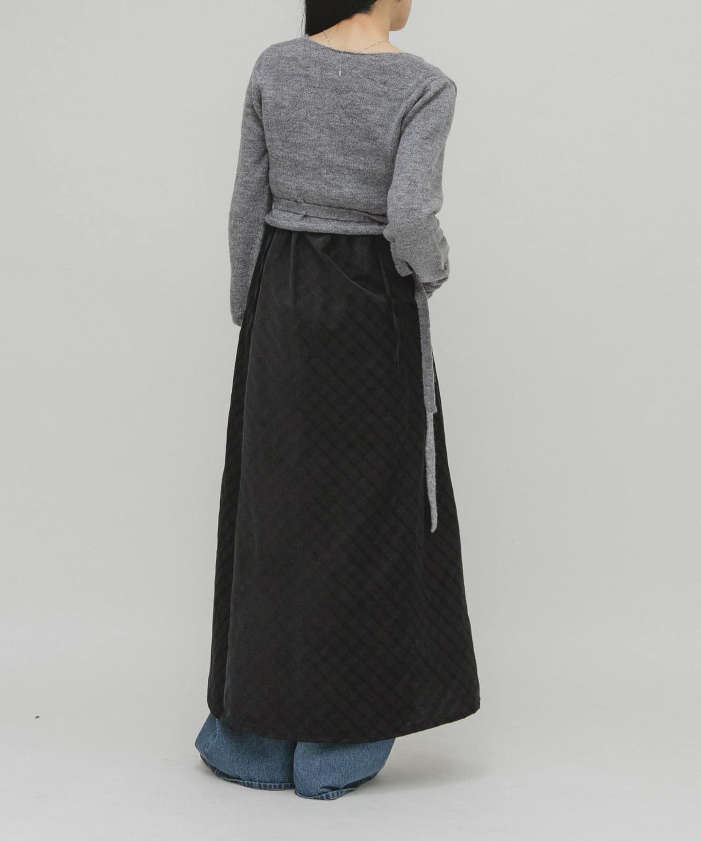 KBF 格紋燈芯絨吊帶連身裙