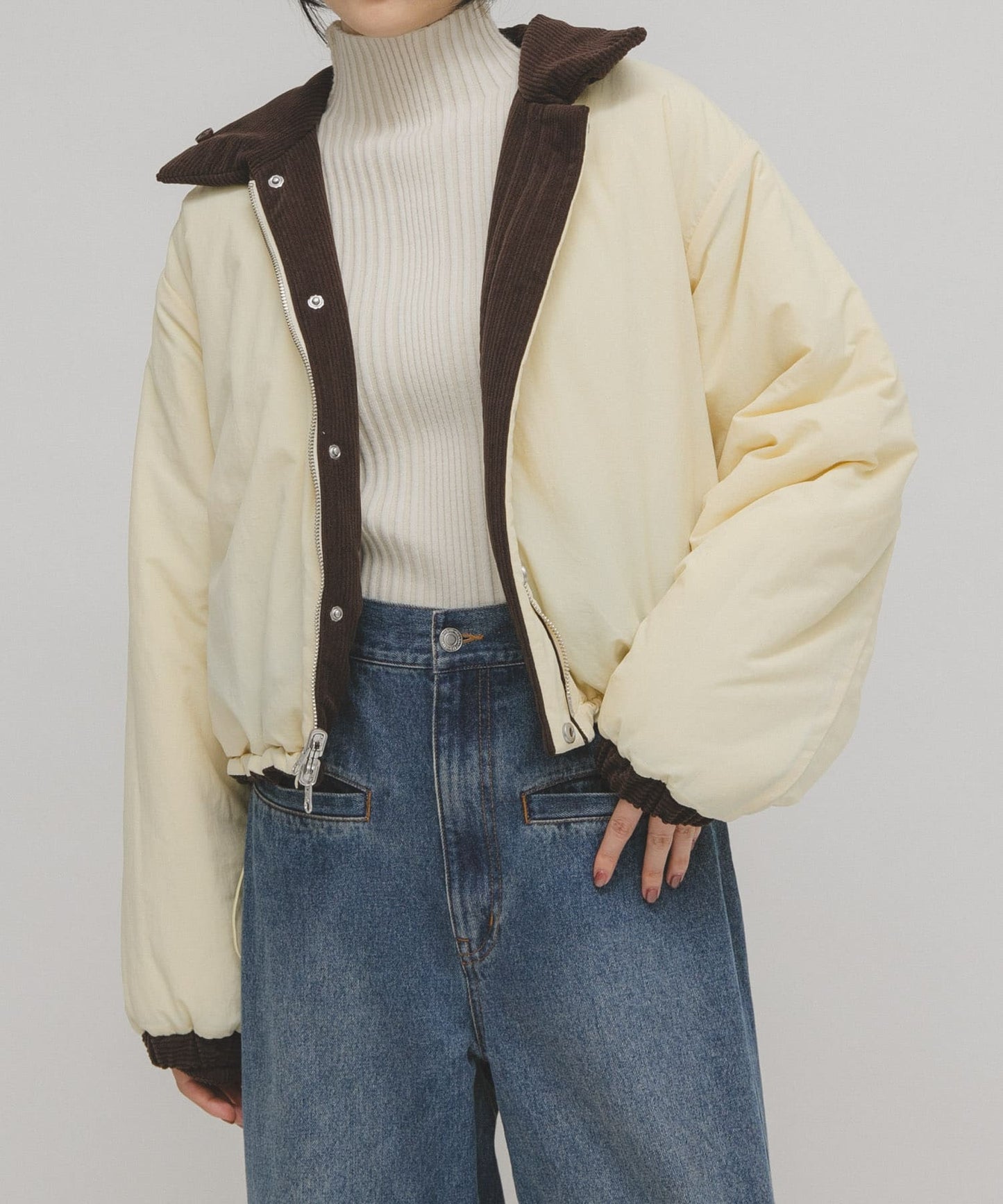 KBF 帽 ＋ 雙面穿外套（燈芯絨＋尼龍）