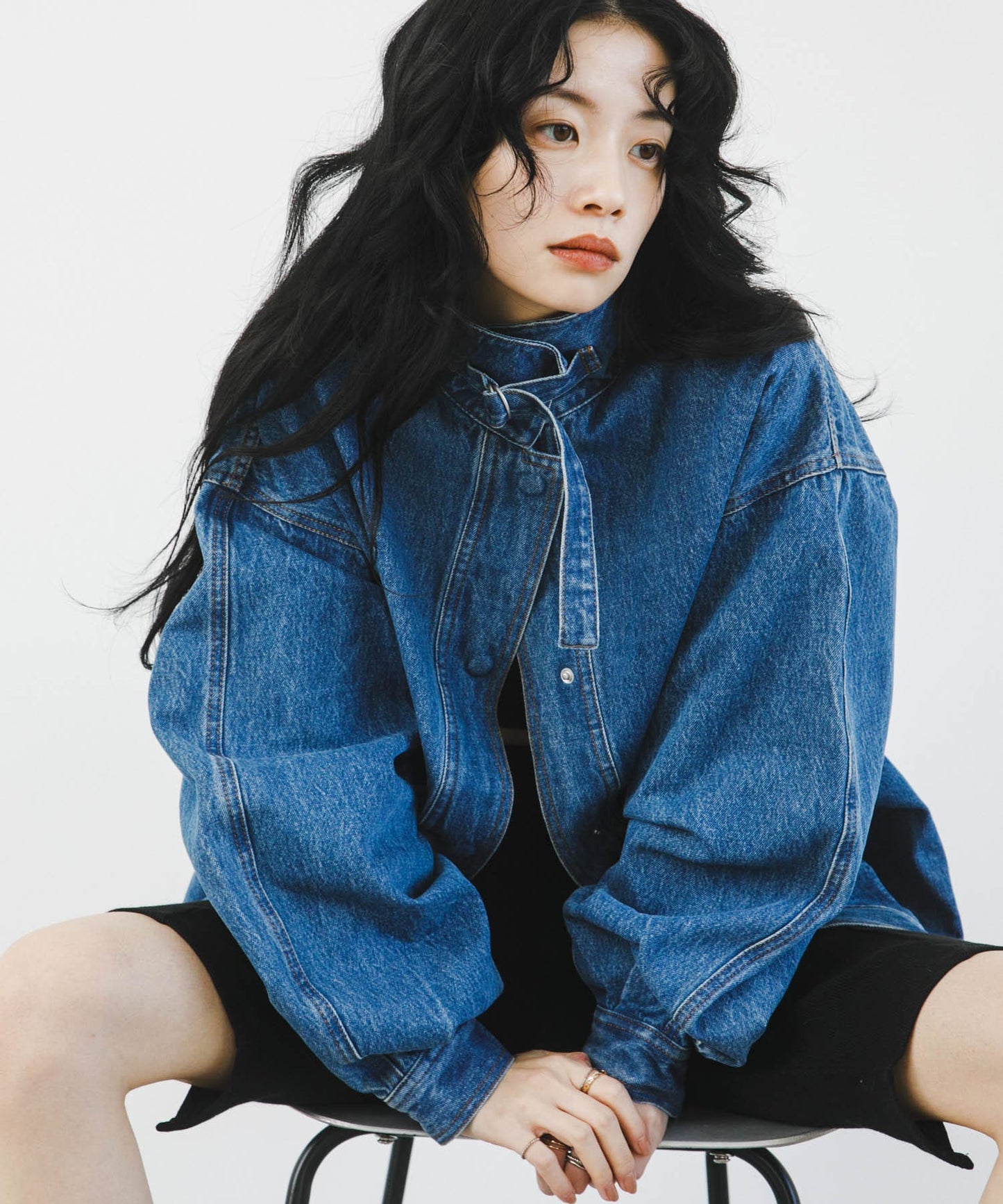 KBF 2WAY color denim blouson