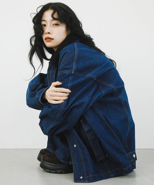 KBF 2WAY color denim blouson