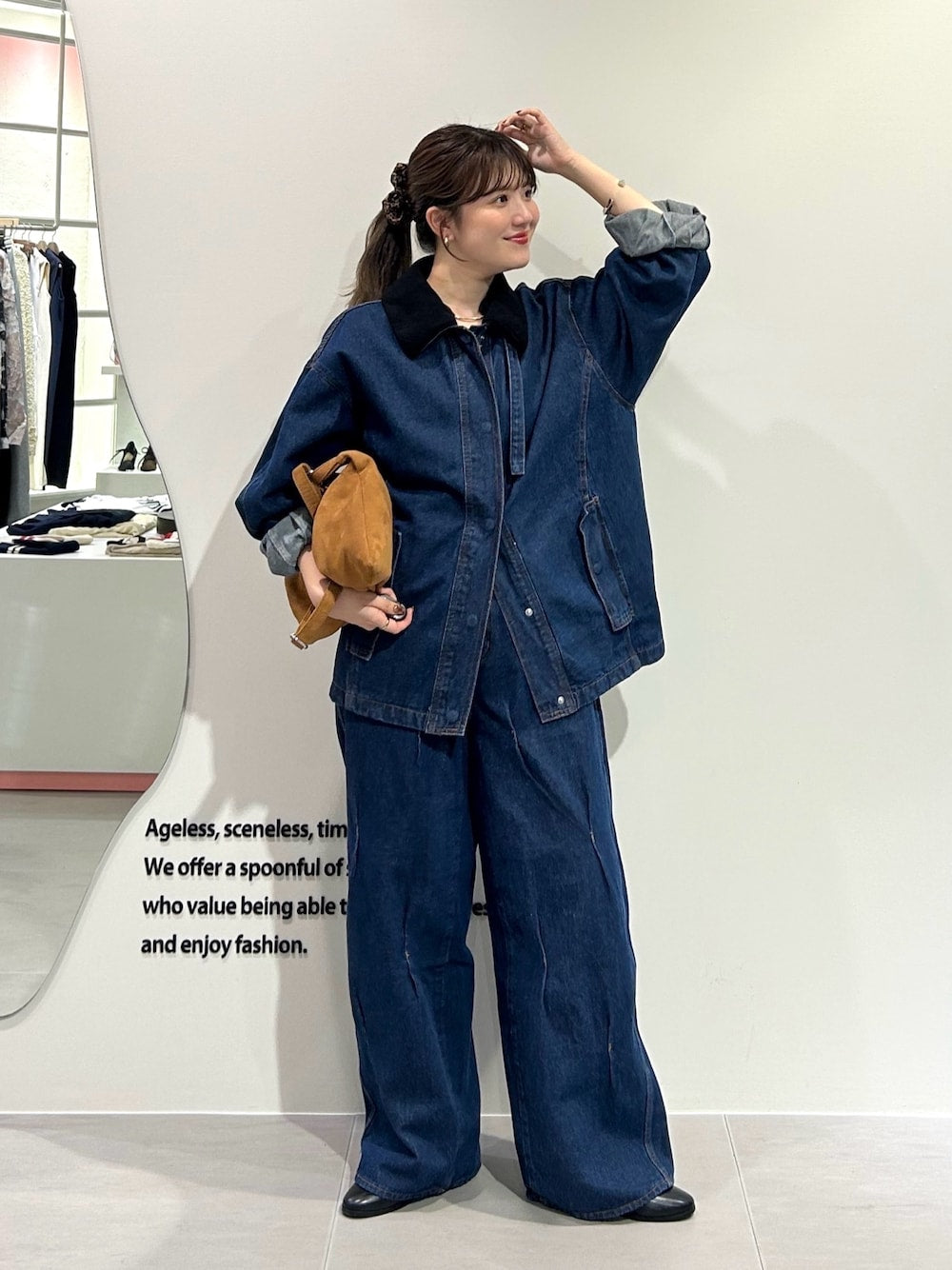 KBF 2WAY color denim blouson