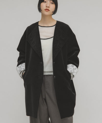 「手袖領口超靚」 KBF絲絨寬版外套