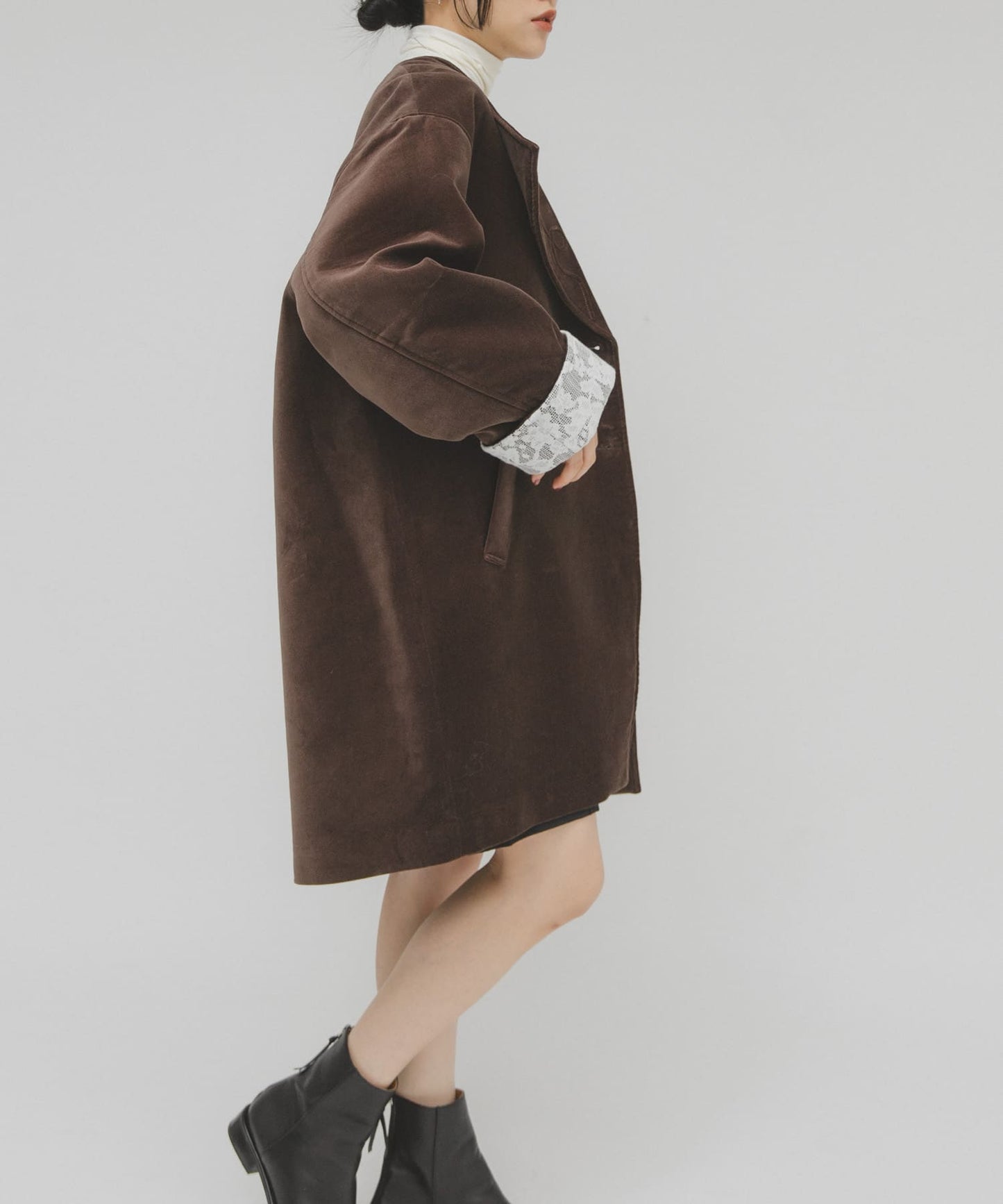 「手袖領口超靚」 KBF絲絨寬版外套