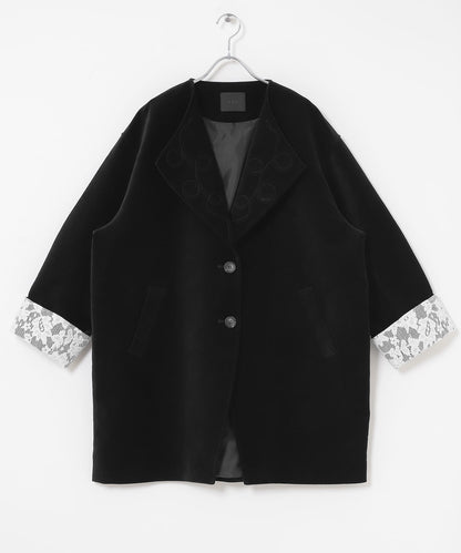 「手袖領口超靚」 KBF絲絨寬版外套