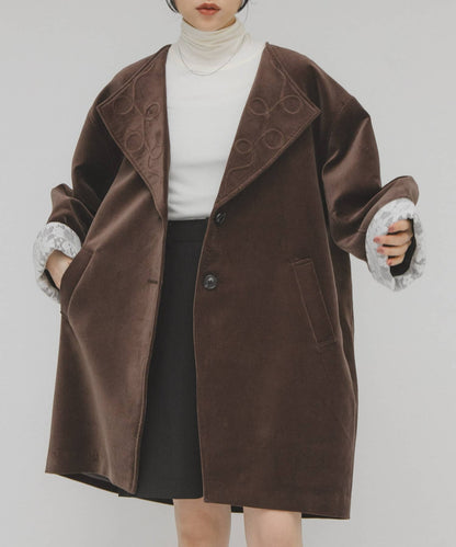 「手袖領口超靚」 KBF絲絨寬版外套